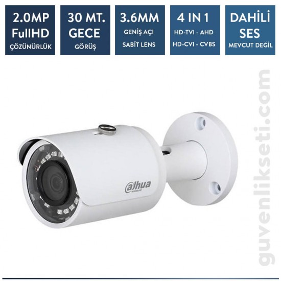 Dahua HAC-HFW1200S-0360B 2MP HDCVI IR Bullet Kamera